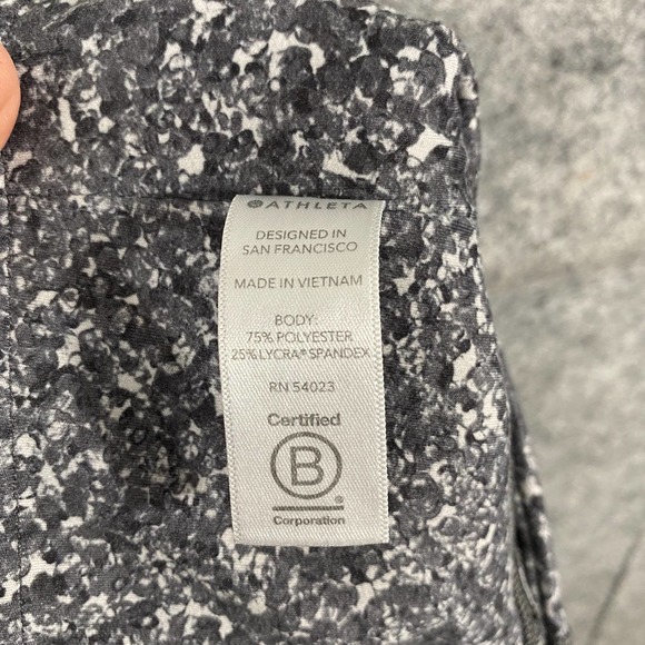Athleta Leggings XS Petite Gray Pebble Beach Printed High Rise Pocket Tight - Picture 7 of 16